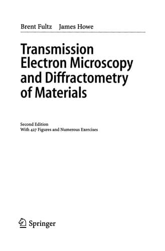 Tapa de Transmission Electron Microscopy and Diffractometry of Materials