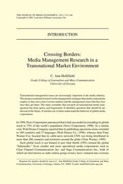 Tapa de Journal of media economics
