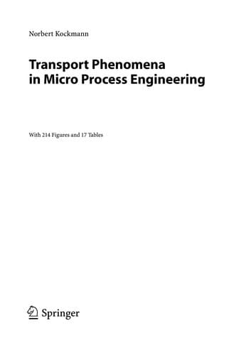 Tapa de Transport phenomena in micro process engineering