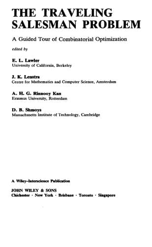 Tapa de The Traveling salesman problem