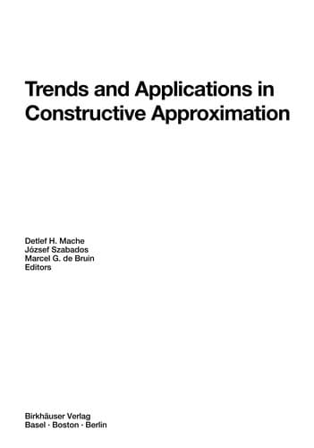 Tapa de Trends and applications in constructive approximation