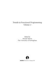 Tapa de Trends in functional programming