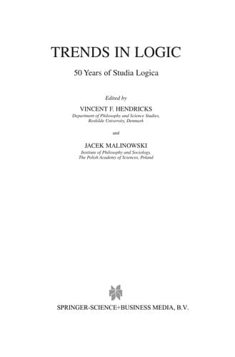 Tapa de Trends in Logic