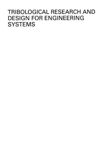Tapa de Tribological Research and Design for Engineering Systems