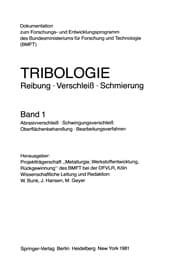 Tapa de Tribologie Reibung · Verschleiß · Schmierung