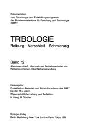Tapa de TRIBOLOGIE: Reibung · Verschleiß · Schmierung