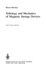 Tapa de Tribology and Mechanics of Magnetic Storage Devices