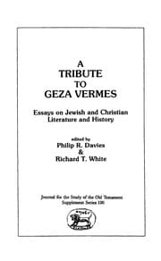 Tapa de Tribute to Geza Vermes