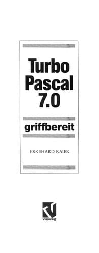 Tapa de Turbo Pascal Griffbereit