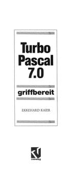 Tapa de Turbo Pascal Griffbereit