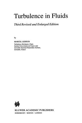 Tapa de Turbulence in fluids