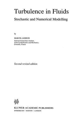 Tapa de Turbulence in Fluids
