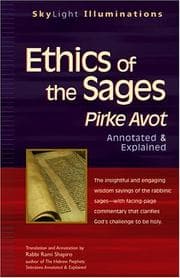 Tapa de Ethics of the Sages
