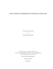 Tapa de Two types of definites in natural language