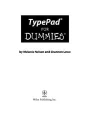 Tapa de Typepad for dummies