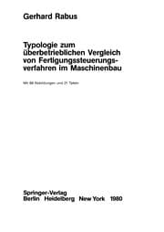 Tapa de Typologie zum überbetrieblichen Vergleich von Fertigungssteuerungsverfahren im Maschinenbau