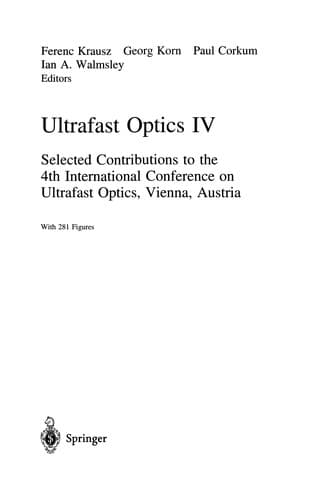 Tapa de Ultrafast Optics IV