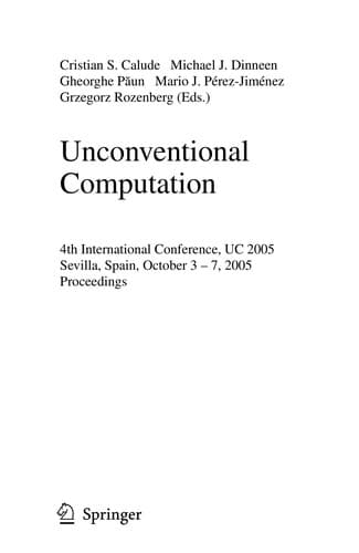 Tapa de Unconventional Computation
