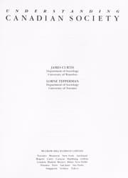 Tapa de Understanding Canadian society