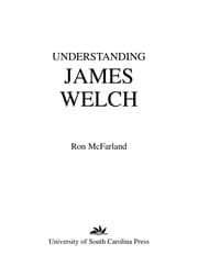 Tapa de Understanding James Welch