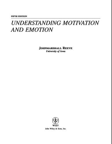 Tapa de Understanding motivation and emotion
