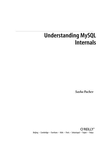 Tapa de Understanding MySQL internals