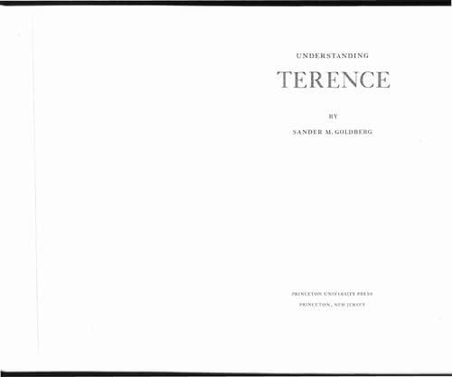 Tapa de Understanding Terence