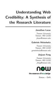 Tapa de Understanding web credibility