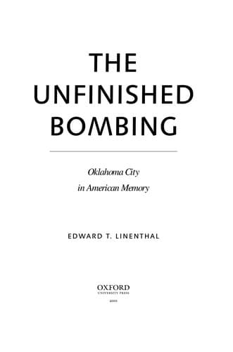 Tapa de The unfinished bombing