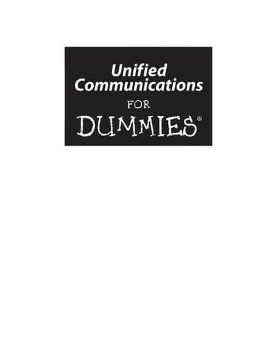 Tapa de Unified communications for dummies
