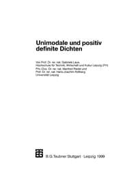 Tapa de Unimodale und positiv definite Dichten