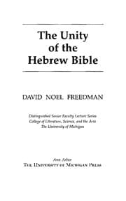 Tapa de The Unity of the Hebrew Bible (The Distinguished Senior Faculty Lecture Series)
