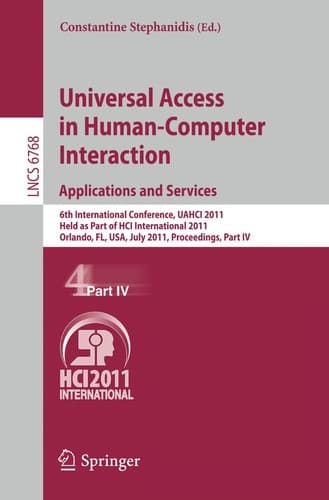 Tapa de Universal Access in Human-Computer Interaction. Applications and Services