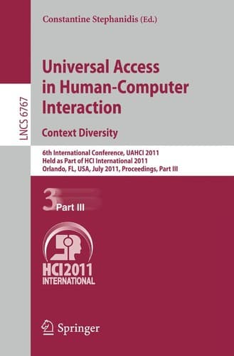 Tapa de Universal Access in Human-Computer Interaction. Context Diversity