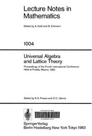Tapa de Universal algebra and lattice theory