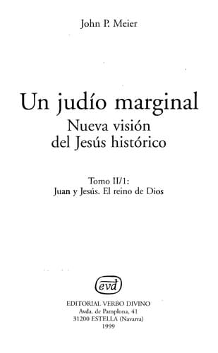 Tapa de Un judío marginal