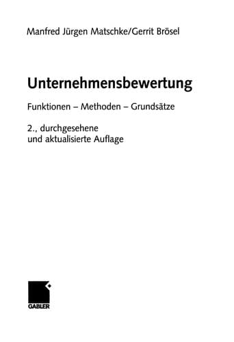 Tapa de Unternehmensbewertung