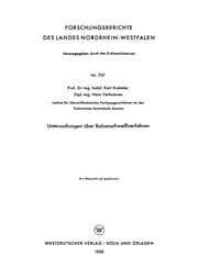 Tapa de Untersuchungen über Bolzenschweißverfahren