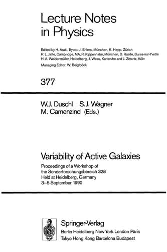 Tapa de Variability of active galaxies