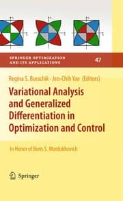 Tapa de Variational analysis and generalized differentiation in optimization and control