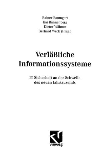 Tapa de Verläßliche Informationssysteme