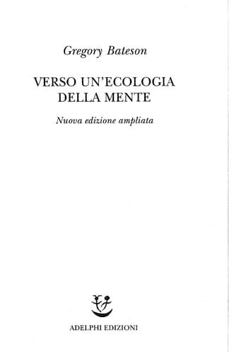 Tapa de Verso un'ecologia della mente