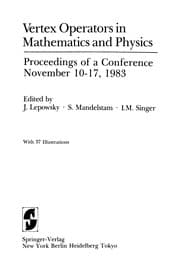 Tapa de Vertex operators in mathematics and physics