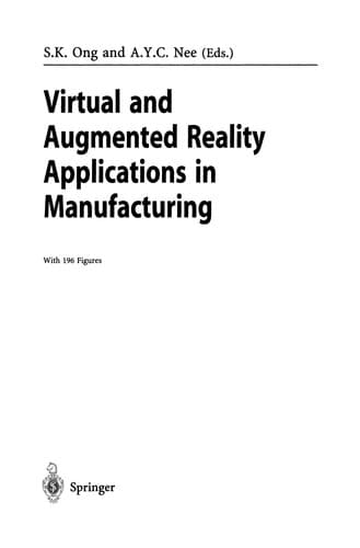 Tapa de Virtual and Augmented Reality Applications in Manufacturing