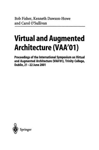 Tapa de Virtual and augmented architecture (VAA'01)
