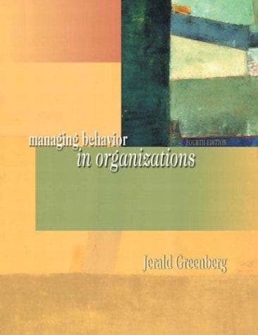 Tapa de Managing Behavior in Organizations (4th Edition)