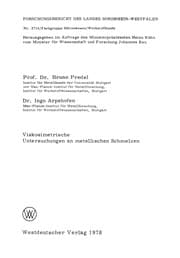 Tapa de Viskosimetrische Untersuchungen an metallischen Schmelzen