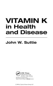 Tapa de Vitamin K in Health and Disease (Oxidative Stress and Disease)
