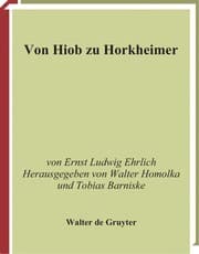Tapa de Von Hiob zu Horkheimer