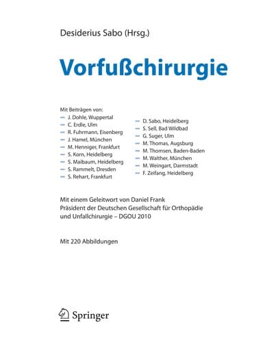 Tapa de Vorfußchirurgie
